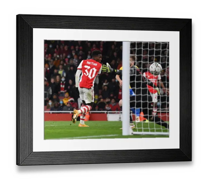 Framed Print : Eddie Nketiah's Double Hat-trick: Arsenal Reach Carabao Cup Semis Framed Print : Eddie Nketiah's Double Hat-trick: Arsenal Reach Carabao Cup Semis