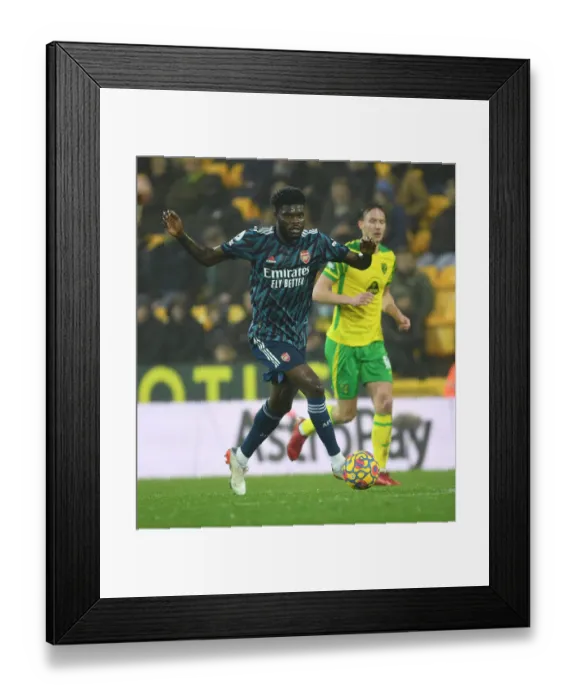 Framed Print : Thomas Partey's Midfield Masterclass: Arsenal's Dominant Performance Against Norwich City, Premier League 2021-22
