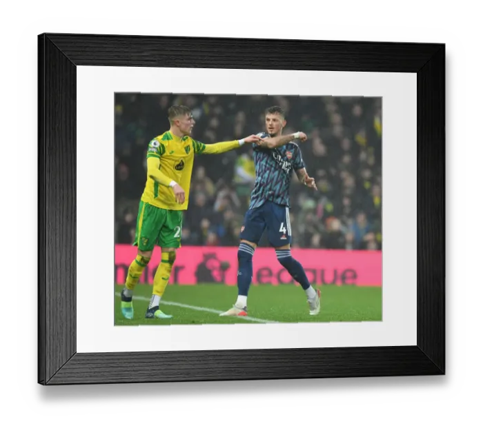 Framed Print : Clash of Titans: Norwich City vs. Arsenal - Premier League Showdown