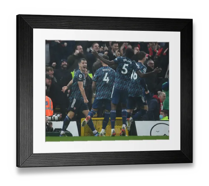Framed Print : Granit Xhaka's Brace: Arsenal's Victory Over Norwich City in the Premier League (December 2021) Framed Print : Granit Xhaka's Brace: Arsenal's Victory Over Norwich City in the Premier League (December 2021)