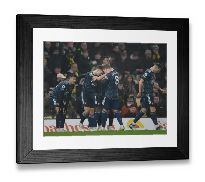 Framed Print : Kieran Tierney Scores His Second Goal: Arsenal's Victory Over Norwich City