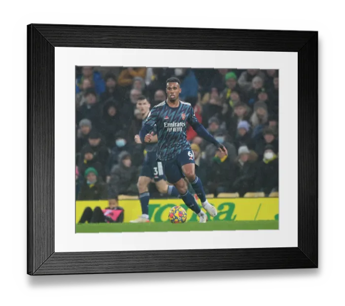 Framed Print : Gabriel Magalhaes in Action: Norwich City vs Arsenal, Premier League 2021-22 Framed Print : Gabriel Magalhaes in Action: Norwich City vs Arsenal, Premier League 2021-22