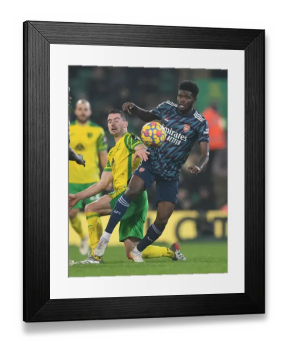 Framed Print : Partey Holds Off McLean: Intense Battle in Norwich City vs Arsenal Premier League Clash Framed Print : Partey Holds Off McLean: Intense Battle in Norwich City vs Arsenal Premier League Clash