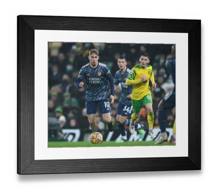 Framed Print : Emile Smith Rowe Shines: Norwich City vs. Arsenal, Premier League 2021-22