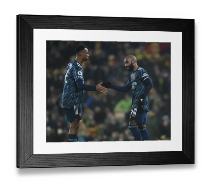 Framed Print : Alexandre Lacazette's Brace: Arsenal's 4-0 Victory Over Norwich City Framed Print : Alexandre Lacazette's Brace: Arsenal's 4-0 Victory Over Norwich City