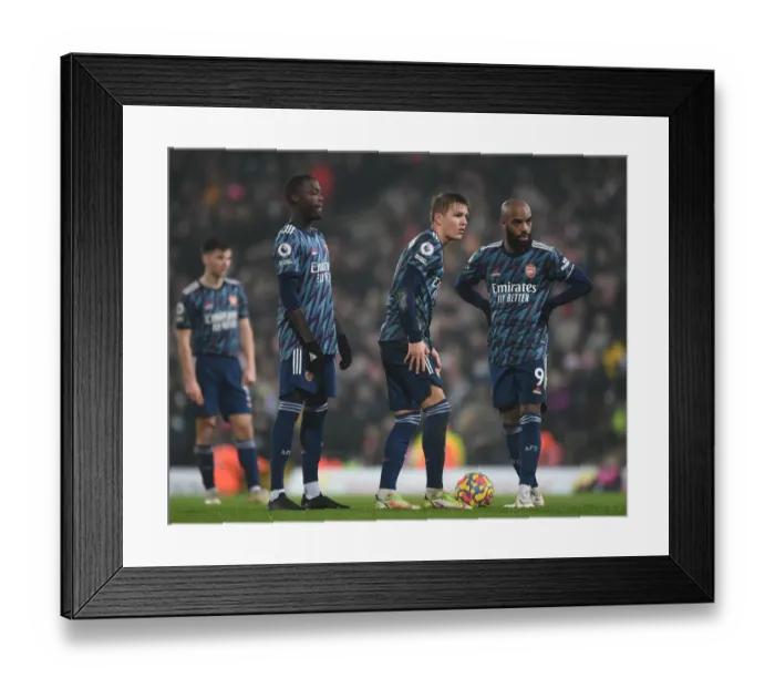 Framed Print : Arsenal's Pepe, Odegaard, and Lacazette in Action against Norwich City (Premier League 2021-22) Framed Print : Arsenal's Pepe, Odegaard, and Lacazette in Action against Norwich City (Premier League 2021-22)