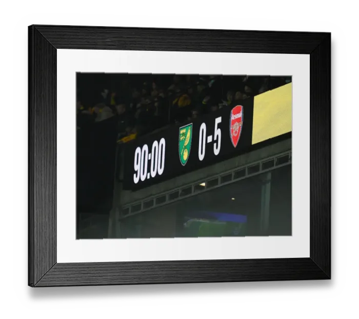 Framed Print : Arsenal's Premier League Victory over Norwich City: Carrow Road Showdown (December 2021)