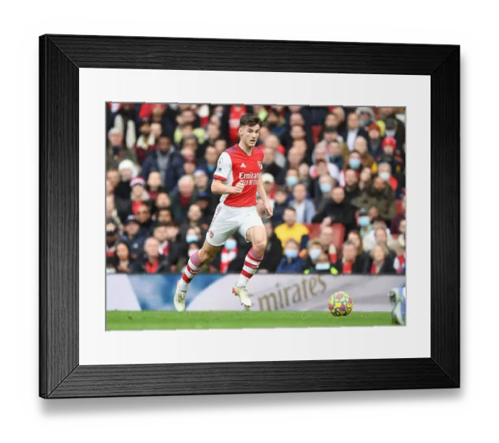 Framed Print : Arsenal's Kieran Tierney Faces Off Against Manchester City in Premier League Showdown Framed Print : Arsenal's Kieran Tierney Faces Off Against Manchester City in Premier League Showdown