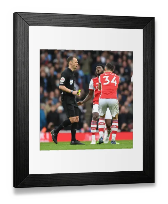 Framed Print : Gabriel's Red Card: Dramatic Turning Point in Arsenal vs Manchester City Framed Print : Gabriel's Red Card: Dramatic Turning Point in Arsenal vs Manchester City