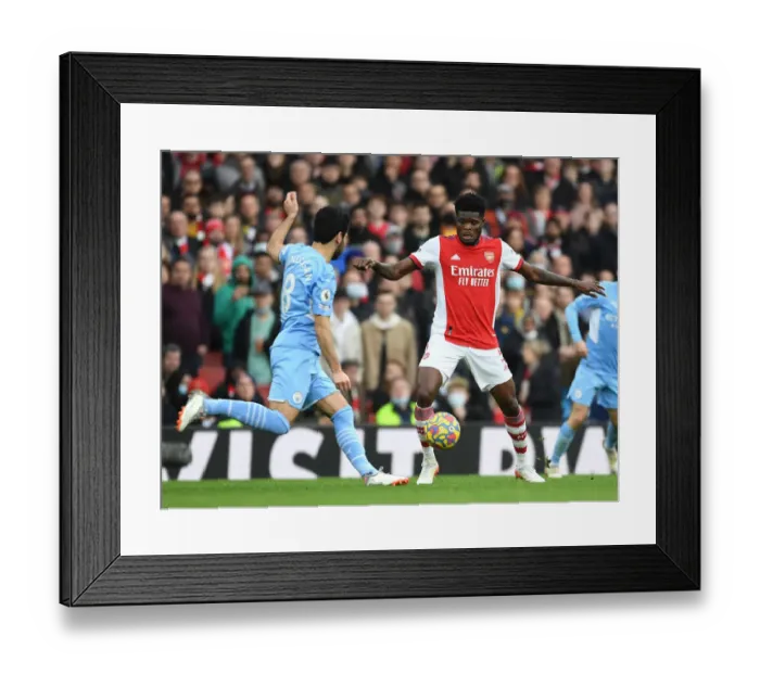 Framed Print : Arsenal vs Manchester City: Thomas Partey vs Ilkay Gundogan Battle at Emirates Stadium (Premier League 2021-22) Framed Print : Arsenal vs Manchester City: Thomas Partey vs Ilkay Gundogan Battle at Emirates Stadium (Premier League 2021-22)