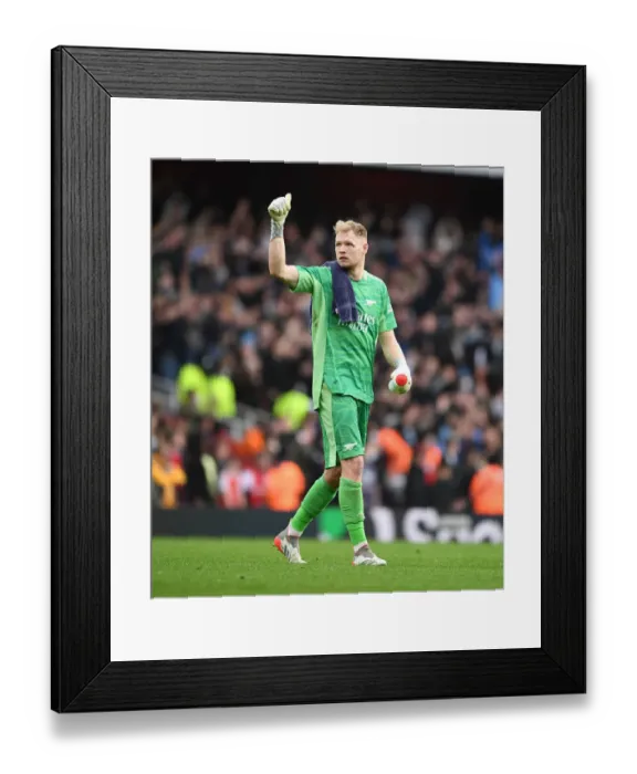 Framed Print : Arsenal and Manchester City: A Battle at the Emirates - Ramsdale's Triumph