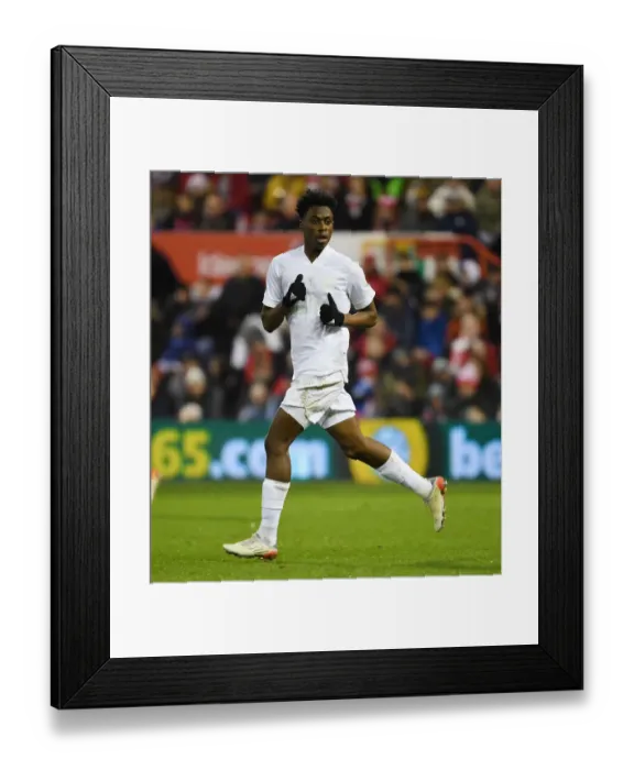 Framed Print : Arsenal's Sambi in Action: FA Cup Battle against Nottingham Forest