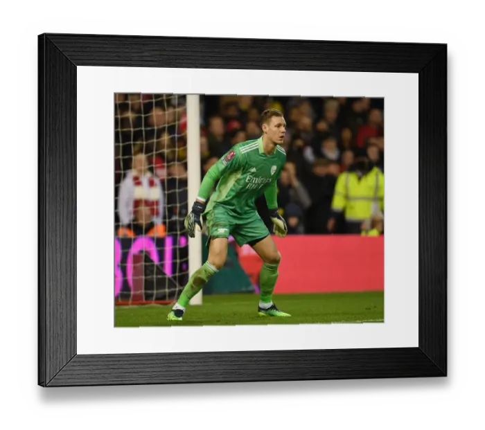 Framed Print : Arsenal's Bernd Leno in FA Cup Action: Nottingham Forest vs Arsenal (January 2022)