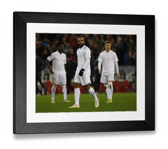 Framed Print : Arsenal's Alex Lacazette in FA Cup Action against Nottingham Forest