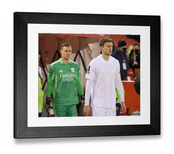 Framed Print : Arsenal's Bernd Leno and Rob Holding Prepare for Nottingham Forest FA Cup Clash Framed Print : Arsenal's Bernd Leno and Rob Holding Prepare for Nottingham Forest FA Cup Clash