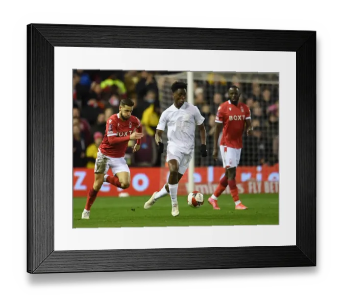 Framed Print : Arsenal's Albert Sambi Lokonga Faces Nottingham Forest's Philip Zinckernagel in FA Cup Third Round Clash Framed Print : Arsenal's Albert Sambi Lokonga Faces Nottingham Forest's Philip Zinckernagel in FA Cup Third Round Clash