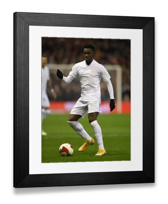 Framed Print : Arsenal's Eddie Nketiah in FA Cup Action: Nottingham Forest vs Arsenal (2021-22)