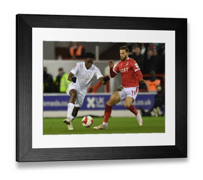 Framed Print : FA Cup Third Round: Nottingham Forest vs Arsenal - Lokonga Foul