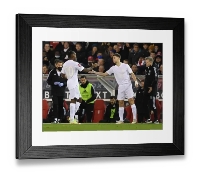 Framed Print : Arsenal's Kieran Tierney Subs In: Nottingham Forest vs Arsenal, Emirates FA Cup Third Round