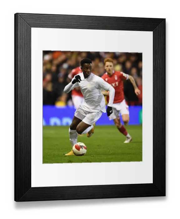 Framed Print : Arsenal's Eddie Nketiah in FA Cup Action Against Nottingham Forest Framed Print : Arsenal's Eddie Nketiah in FA Cup Action Against Nottingham Forest