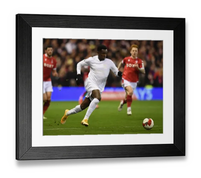 Framed Print : Arsenal's Eddie Nketiah Stars in FA Cup Triumph over Nottingham Forest (2021-22)