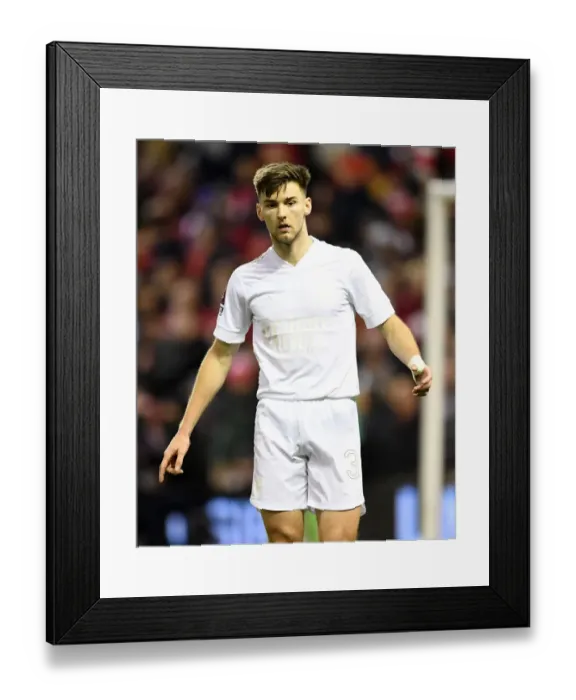 Framed Print : Arsenal's Kieran Tierney in FA Cup Action: Nottingham Forest vs Arsenal (January 2022)
