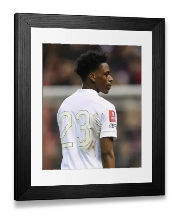Framed Print : Arsenal's Albert Sambi Lokonga in FA Cup Action Against Nottingham Forest