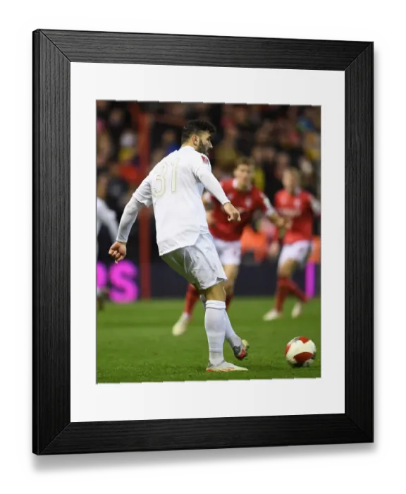 Framed Print : Arsenal's Sead Kolasinac in FA Cup Action against Nottingham Forest