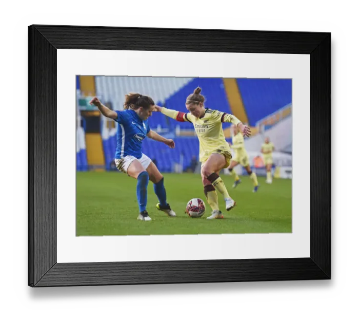 Framed Print : Arsenal Women Triumph Over Birmingham City in WSL Clash (09 / 01 / 2022)