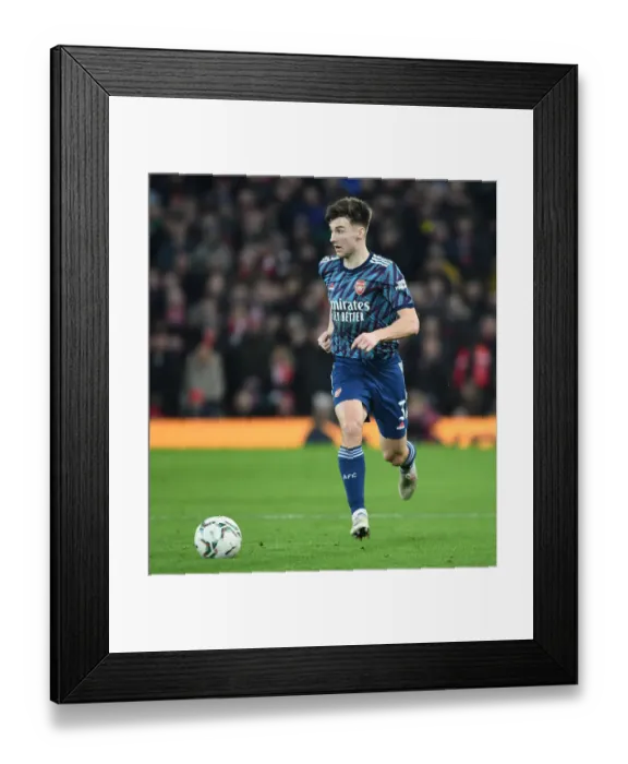 Framed Print : Arsenal's Kieran Tierney Goes Head-to-Head with Liverpool in Carabao Cup Semi-Final Clash Framed Print : Arsenal's Kieran Tierney Goes Head-to-Head with Liverpool in Carabao Cup Semi-Final Clash