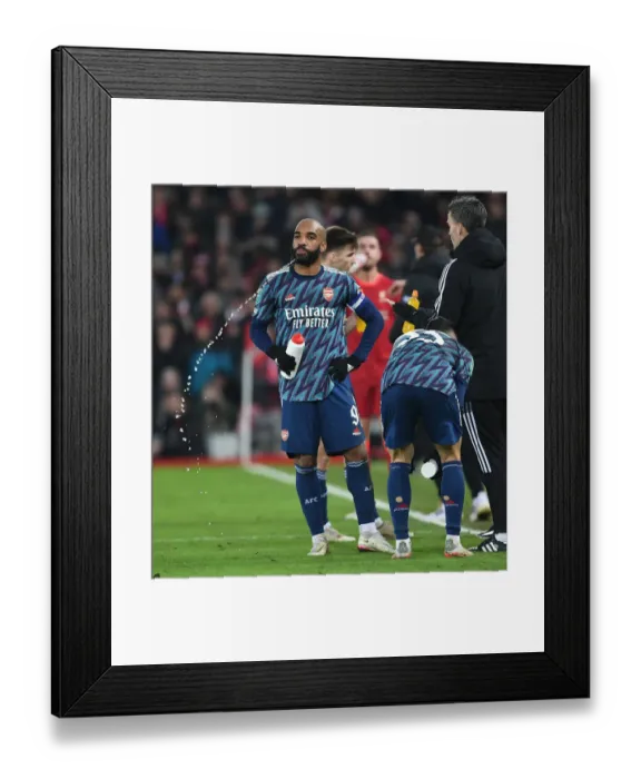 Framed Print : Arsenal's Alex Lacazette in Carabao Cup Semi-Final Clash against Liverpool Framed Print : Arsenal's Alex Lacazette in Carabao Cup Semi-Final Clash against Liverpool