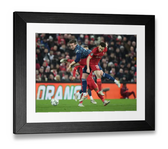 Framed Print : Clash of Titans: Holding vs. Jota - Carabao Cup Semi-Final Battle Framed Print : Clash of Titans: Holding vs. Jota - Carabao Cup Semi-Final Battle