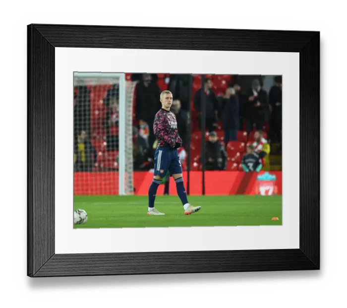 Framed Print : Arsenal's Mika Biereth Gears Up for Carabao Cup Semi-Final Showdown at Anfield