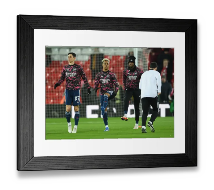Framed Print : Arsenal's Patino and Hutchinson Ready for Liverpool Showdown in Carabao Cup Semi-Finals