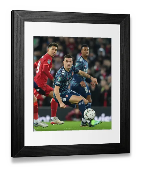Framed Print : Granit Xhaka in Action: Liverpool vs. Arsenal, Carabao Cup Semi-Final First Leg Framed Print : Granit Xhaka in Action: Liverpool vs. Arsenal, Carabao Cup Semi-Final First Leg