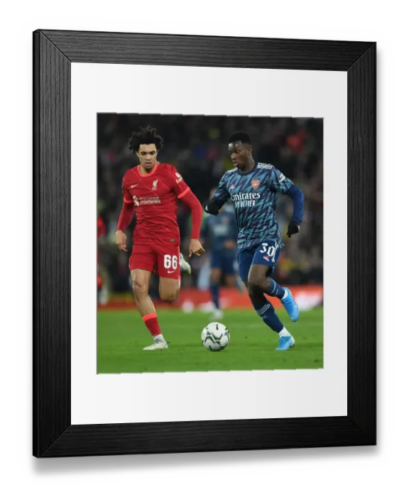 Framed Print : Nketiah vs. Alexander-Arnold: A Carabao Cup Semi-Final Showdown Framed Print : Nketiah vs. Alexander-Arnold: A Carabao Cup Semi-Final Showdown