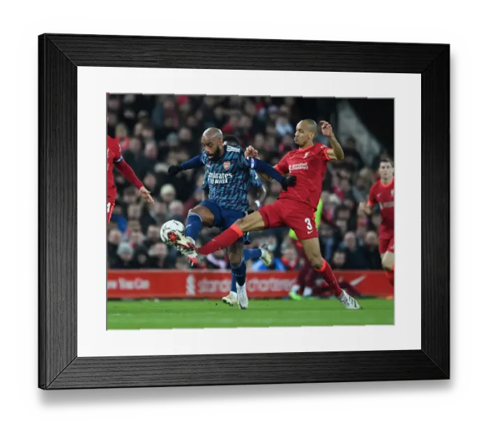 Framed Print : Lacazette vs Fabinho: Intense Clash in Carabao Cup Semi-Final First Leg Between Liverpool and Arsenal Framed Print : Lacazette vs Fabinho: Intense Clash in Carabao Cup Semi-Final First Leg Between Liverpool and Arsenal