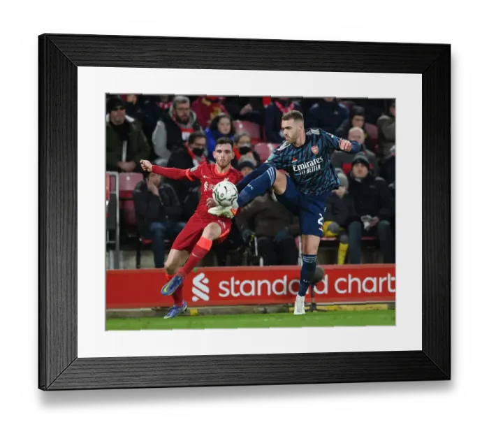 Framed Print : Calum Chambers vs. Robertson: A Tactical Showdown in the Carabao Cup Semi-Final Clash Between Arsenal and Liverpool Framed Print : Calum Chambers vs. Robertson: A Tactical Showdown in the Carabao Cup Semi-Final Clash Between Arsenal and Liverpool