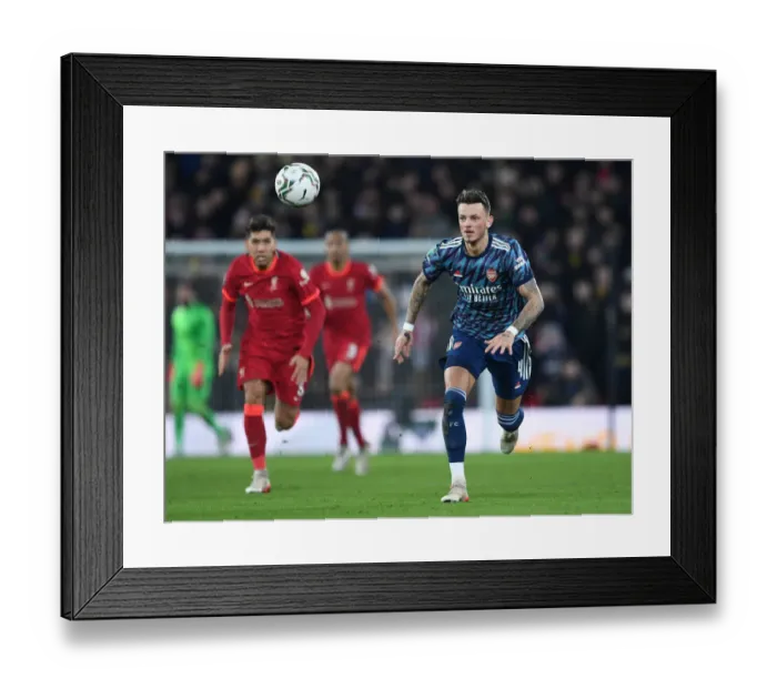 Framed Print : Arsenal's Ben White Faces Off Against Liverpool in Carabao Cup Semi-Final Showdown Framed Print : Arsenal's Ben White Faces Off Against Liverpool in Carabao Cup Semi-Final Showdown