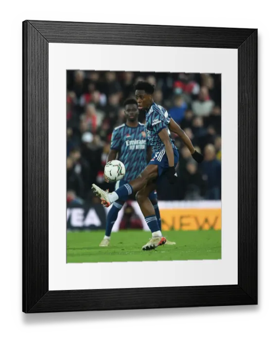 Framed Print : Arsenal's Albert Sambi Lokonga in Carabao Cup Semi-Final Clash against Liverpool Framed Print : Arsenal's Albert Sambi Lokonga in Carabao Cup Semi-Final Clash against Liverpool