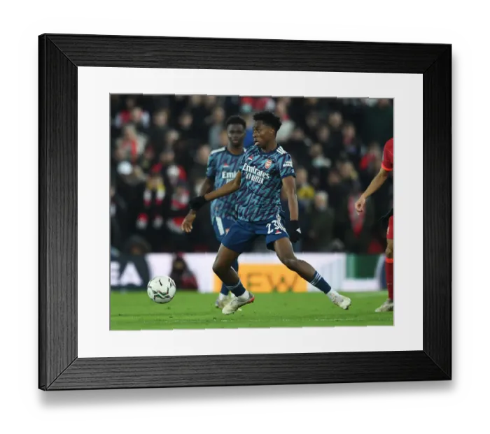 Framed Print : Arsenal's Albert Sambi Lokonga Goes Head-to-Head with Liverpool in Carabao Cup Semi-Final Battle Framed Print : Arsenal's Albert Sambi Lokonga Goes Head-to-Head with Liverpool in Carabao Cup Semi-Final Battle