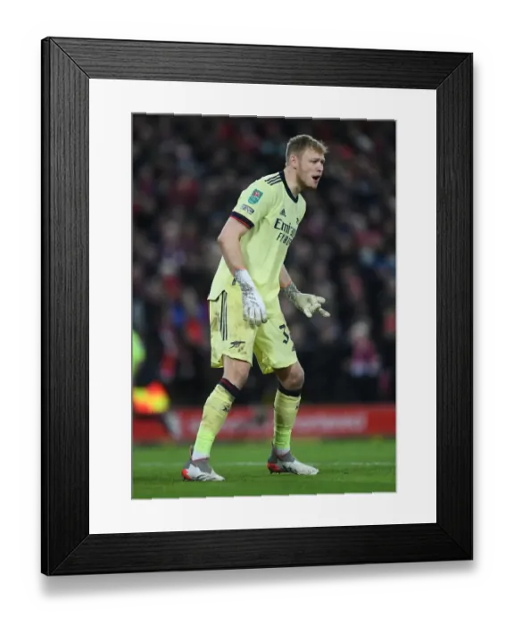 Framed Print : Arsenal's Aaron Ramsdale Faces Off Against Liverpool in Carabao Cup Semi-Final Showdown Framed Print : Arsenal's Aaron Ramsdale Faces Off Against Liverpool in Carabao Cup Semi-Final Showdown