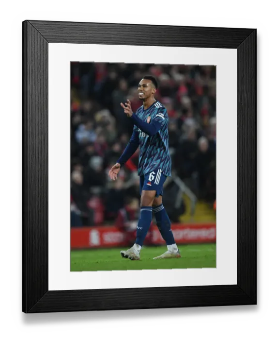 Framed Print : Gabriel Magalhaes vs. Liverpool: Carabao Cup Semi-Final Showdown Framed Print : Gabriel Magalhaes vs. Liverpool: Carabao Cup Semi-Final Showdown