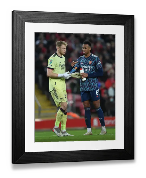 Framed Print : Arsenal's Ramsdale and Gabriel Face Off Against Liverpool in Carabao Cup Semi-Final Framed Print : Arsenal's Ramsdale and Gabriel Face Off Against Liverpool in Carabao Cup Semi-Final