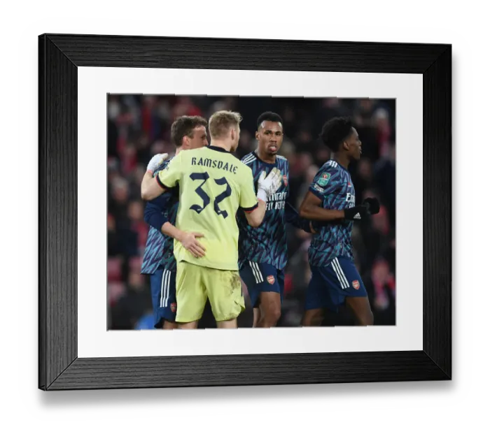 Framed Print : Arsenal's Holding, Ramsey, and Magalhaes at Liverpool's Anfield - Carabao Cup Semi-Final First Leg Framed Print : Arsenal's Holding, Ramsey, and Magalhaes at Liverpool's Anfield - Carabao Cup Semi-Final First Leg