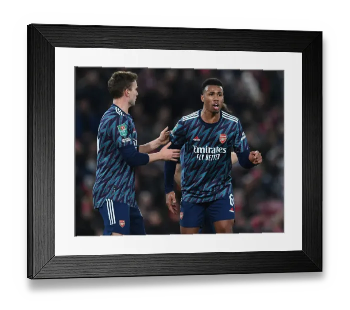 Framed Print : Intense Face-Off: Arsenal's Holding and Gabriel Go Head-to-Head in Carabao Cup Semi-Finals vs. Liverpool Framed Print : Intense Face-Off: Arsenal's Holding and Gabriel Go Head-to-Head in Carabao Cup Semi-Finals vs. Liverpool