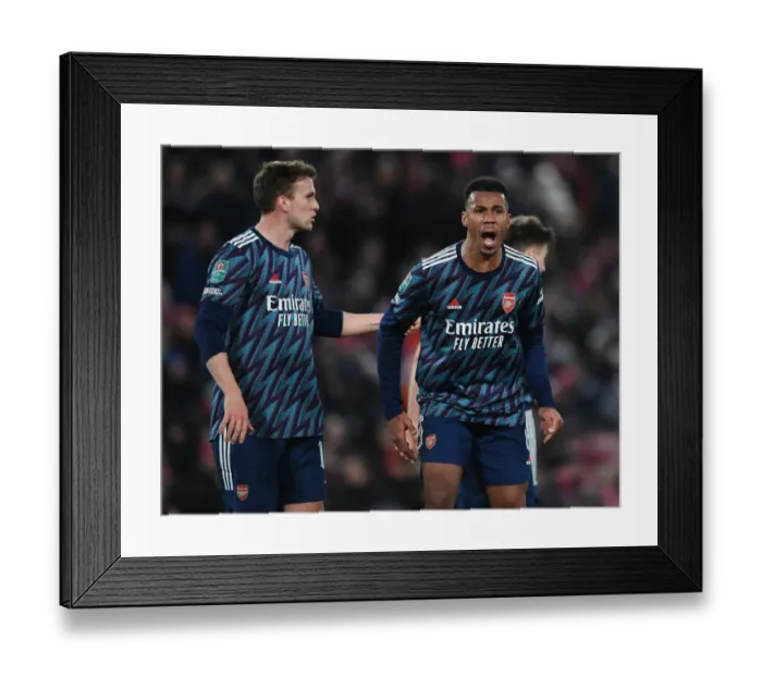 Framed Print : Arsenal's Holding and Gabriel Face Off Against Liverpool in Carabao Cup Semi-Final Framed Print : Arsenal's Holding and Gabriel Face Off Against Liverpool in Carabao Cup Semi-Final
