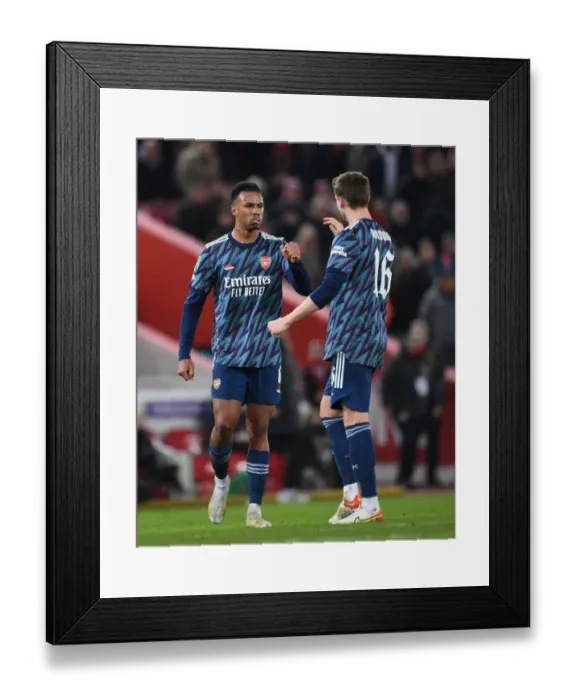 Framed Print : Gabriel Magalhaes and Rob Holding of Arsenal: Carabao Cup Semi-Final First Leg Showdown at Anfield Framed Print : Gabriel Magalhaes and Rob Holding of Arsenal: Carabao Cup Semi-Final First Leg Showdown at Anfield