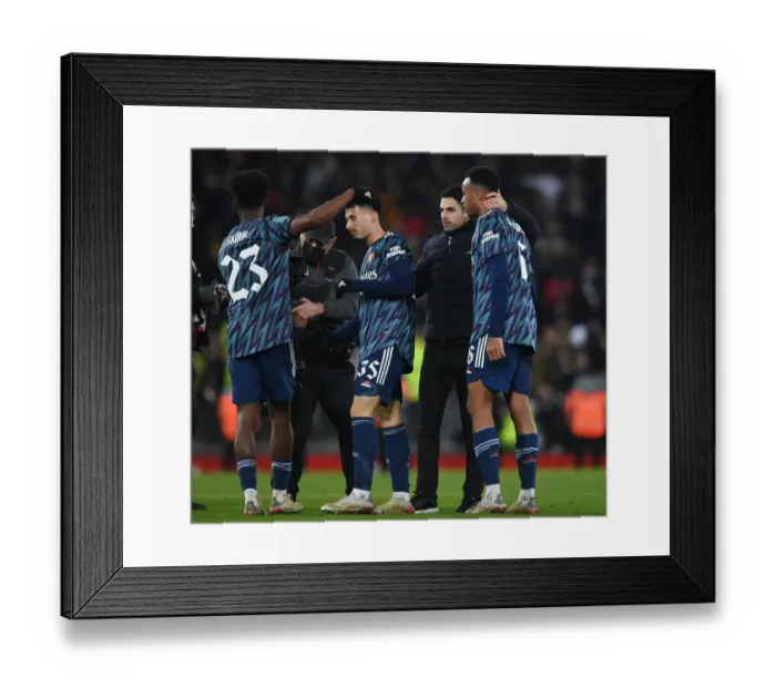 Framed Print : Arsenal's Martinelli Receives Support from Arteta and Team After Injury in Carabao Cup Semi-Final vs. Liverpool Framed Print : Arsenal's Martinelli Receives Support from Arteta and Team After Injury in Carabao Cup Semi-Final vs. Liverpool