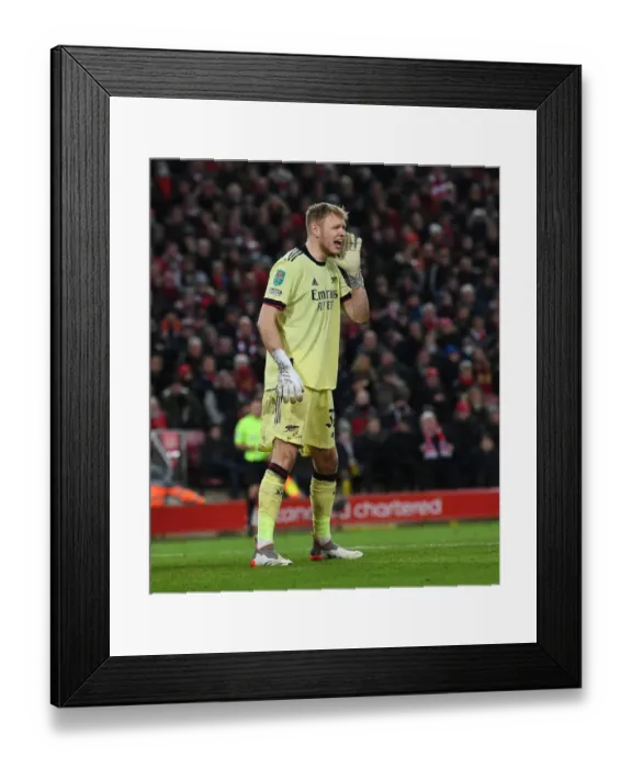 Framed Print : Arsenal's Aaron Ramsdale Faces Off Against Liverpool in Carabao Cup Semi-Final Showdown Framed Print : Arsenal's Aaron Ramsdale Faces Off Against Liverpool in Carabao Cup Semi-Final Showdown
